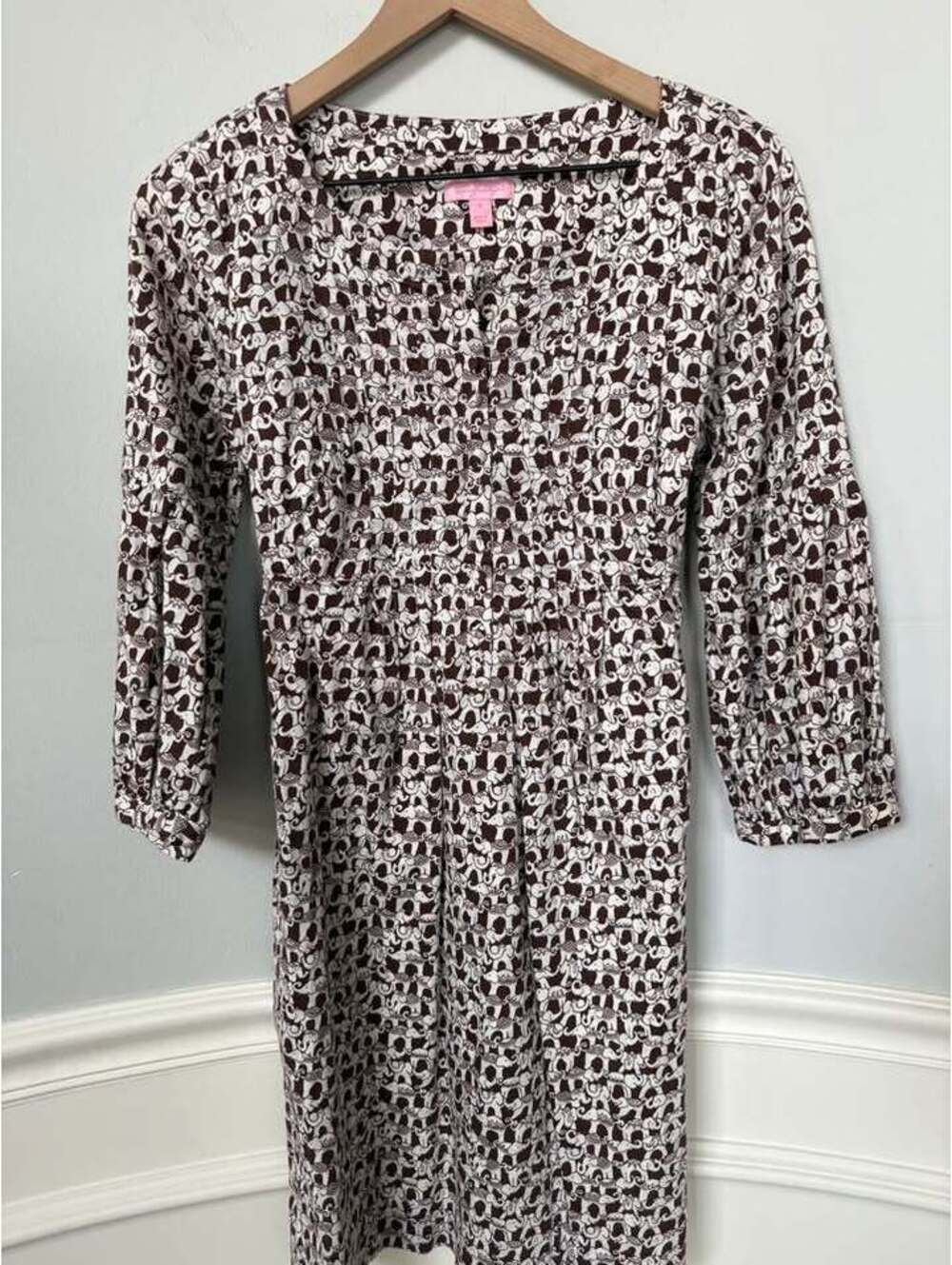 Lilly Pulitzer Elephant Print Dress Size 8